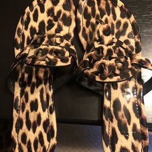 ToryBurch leopard Miller sandals preowned